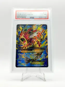 2016 POKEMON BREAKPOINT XY UR ULTRA RARE M GYARADOS EX 115/122 PSA 7 - Image 1
