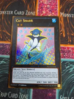 Yu-Gi-Oh! Cat Shark PGL2-EN016 Secret Rare 1st Edition Near Mint - Image 1