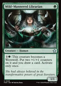 Mild-Mannered Librarian x4 4x Foundations NM MTG - Image 1