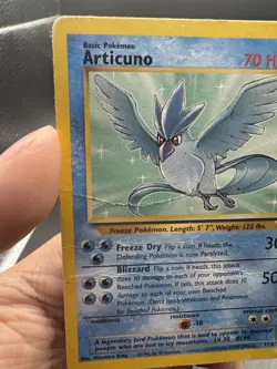 Articuno 17/62 NON HOLO Rare Fossil Pokemon Unlimited HP/DMG - Image 3