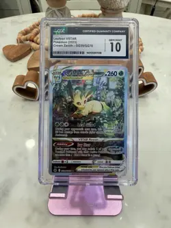 Pokemon Leafeon VSTAR Crown Zenith Galarian Gallery Holo GG35/GG70 CGC 10 - Image 1