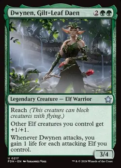 Dwynen, Gilt-Leaf Daen x1 1x Foundations NM MTG - Image 1