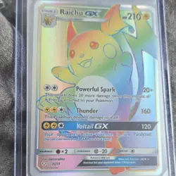 Pokemon Raichu GX 75/73 Secret Rare Full Art Holo Shining Legends Card - Image 1