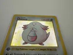 Chansey 1st Edition Holo Shadowless Base Set (3/102) Near Mint NM Pokemon Card - Image 3