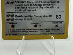 Chansey 1st Edition Holo Shadowless Base Set (3/102) Near Mint NM Pokemon Card - Image 4