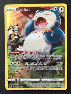 Snorlax TG10/TG30 Lost Origin Trainer Gallery FULL ART HOLO RARE Pokemon Card NM - Image 1