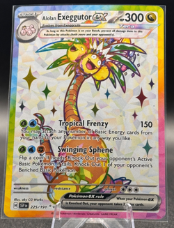 Alolan Exeggutor ex 225/191 Sv08: Surging Sparks Holo Pokemon TCG - Image 1