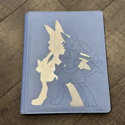 PREOWNED Elite Series Lucario 9 Pocket Ultra PRO Blue Binder Pokemon 360 Cards - Image 1