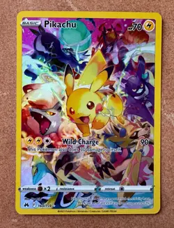 Pokemon Pikachu TCG Card Crown Zenith 160/159 Holo Secret Rare - Image 1