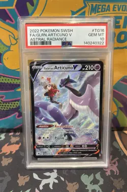 PSA 10 Galarian Articuno V Full Art SWSH TG16/TG30 Astral Radiance 2022 Pokemon - Image 1