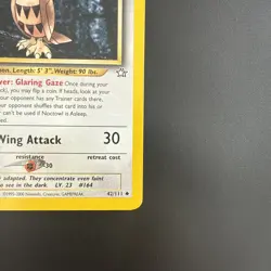 1st Edition Noctowl 42/111 Neo Genesis Uncommon Pokemon Card WOTC MP - Image 5