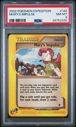2002 POKEMON EXPEDITION #142 MARY'S IMPULSE PSA 8 - Image 1