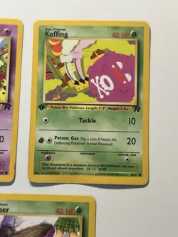 Pokemon Team Rocket 1st Edition Abra 49 Porygon 48 Grimer 57 Koffing 58 Lot 2000 - Image 5