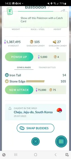 Pokemon Go Shiny Bastiodon - Image 2