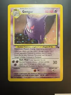 Gengar 5/62 Fossil Holo WOTC Unlimited Pokemon Tcg 1999 - Image 1