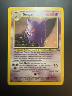 Gengar 5/62 Fossil Holo WOTC Unlimited Pokemon Tcg 1999 - Image 3
