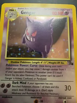 Gengar 5/62 Fossil Holo WOTC Unlimited Pokemon Tcg 1999 - Image 5