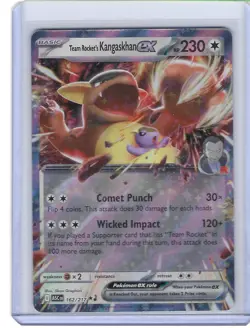 Team Rocket's Kangaskhan ex 162/217 Pokemon TCG Ascended Heroes Holo MINT NM - Image 1