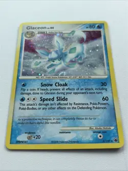 Pokemon Glaceon Majestic Dawn Holo Rare 5/100 Stage 1 80 HP English 2008 Card - Image 1