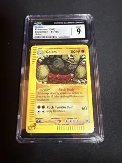 2002 Pokemon Golem Holo Expedition 14/165 CGC 9 MINT - Image 1