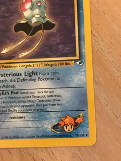 Pokemon Card - Misty's Tentacool Gym Heroes 32/132 Rare 1st Edition - Image 5