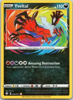 Yveltal 046/072 Amazing Rare Shining Fates NM - Image 1