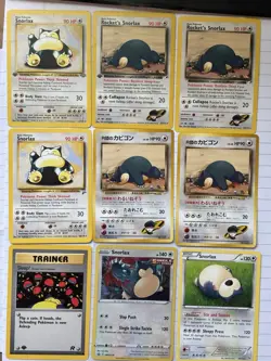 Snorlax Collection Pokemon Card Lot of 9x WOTC Rocket 1st edition TCG Promo VTG - Image 1