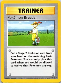 Pokemon Breeder 076/102 - Base Set (Shadowless) - NM - Image 1