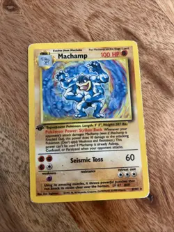 Machamp 8/102 Holo 1st Edition - Vintage Pokemon TCG WOTC - HP (#6) - Image 1
