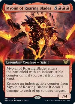Myojin of Roaring Blades (Extended Art) - Near Mint MTG - Image 1