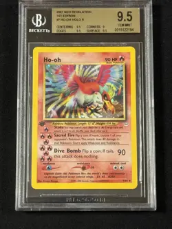 2001 Pokemon Neo Revelation 1st Edition Ho-oh Holo Bgs 9.5 Gem mint Psa - Image 1