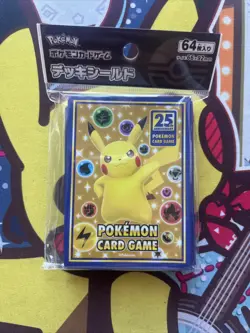 Pokemon Center Card Sleeves - Pikachu 25th - Japanese Import - 64 Count - Image 1