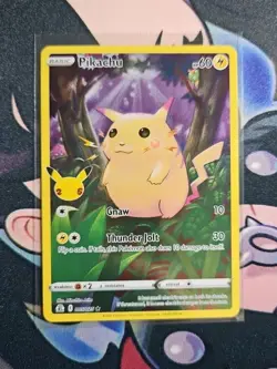 Pokemon Pikachu TCG Celebrations Card 005/025 25th Anniversary Nm - Image 1