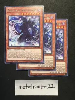 Yugioh 3x Magician of Dark Illusion LED6-EN006 Near Mint 1st Edition - Image 1