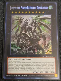 Yu-Gi-Oh Jupiter the Power Patron of Destruction DOOD-ENSP1 Winner Card NM/M - Image 1