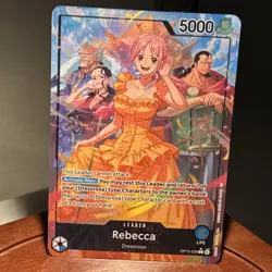 Bandai One Piece CCG Rebecca Leader Dressrosa OP15-039 Holo Card - Image 3