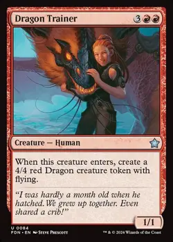 Dragon Trainer x4 4x Foundations NM MTG - Image 1