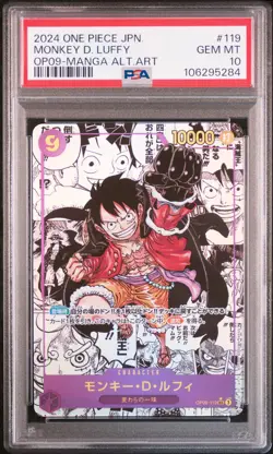 MANGA MONKEY D. LUFFY One Piece 2024 OP09 Emperors/New World Japanese 119 PSA 10 - Image 1