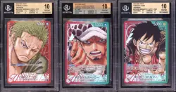 ROMANCE DAWN Alternate Art Zoro Law Luffy L One Piece 2022 OP01 Japanese BGS 10 - Image 1
