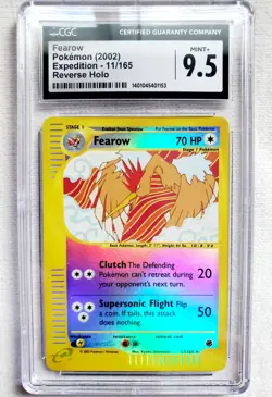 CGC 9.5 MINT+ FEAROW 2002 EXPEDITION #11 11/165 REVERSE HOLO Rare Pokemon Card - Image 1
