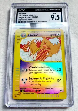CGC 9.5 MINT+ FEAROW 2002 EXPEDITION #11 11/165 REVERSE HOLO Rare Pokemon Card - Image 3