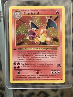 1999 pokemon charizard holo card 1st edition - Image 1