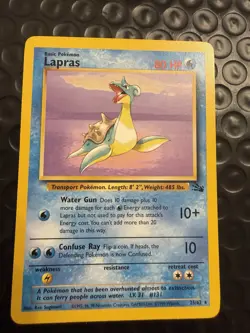 Pokemon Card TCG - Lapras - 25/62 - Non Holo Rare - Fossil LP+ - Image 1