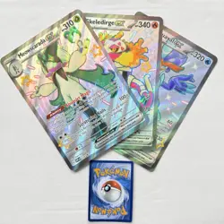 Pokemon Jumbo Card Lot Skeledirge Meowscarada Quaquaval ex Shiny Promo Starters - Image 1