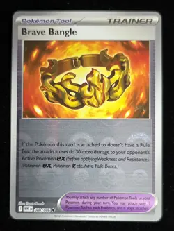 Pokemon TCG Brave Bangle Reverse Holo Card 080/086 White Flare Pokeball Pattern - Image 1