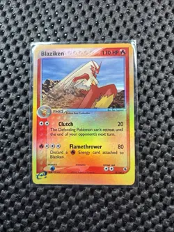 Blaziken 15/109 EX Ruby & Sapphire Pokemon Card Reverse Holo Foil Rare MP - Image 1