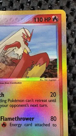 Blaziken 15/109 EX Ruby & Sapphire Pokemon Card Reverse Holo Foil Rare MP - Image 3