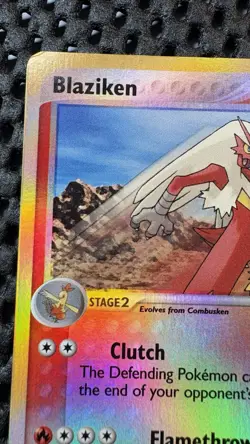 Blaziken 15/109 EX Ruby & Sapphire Pokemon Card Reverse Holo Foil Rare MP - Image 4