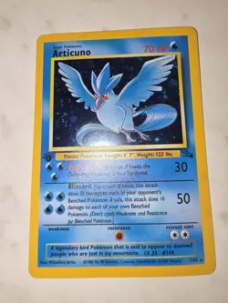 Pokemon TCG Articuno 2/62 Fossil 1st Edition Holo Card LP - Image 1