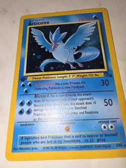 Pokemon TCG Articuno 2/62 Fossil 1st Edition Holo Card LP - Image 2
